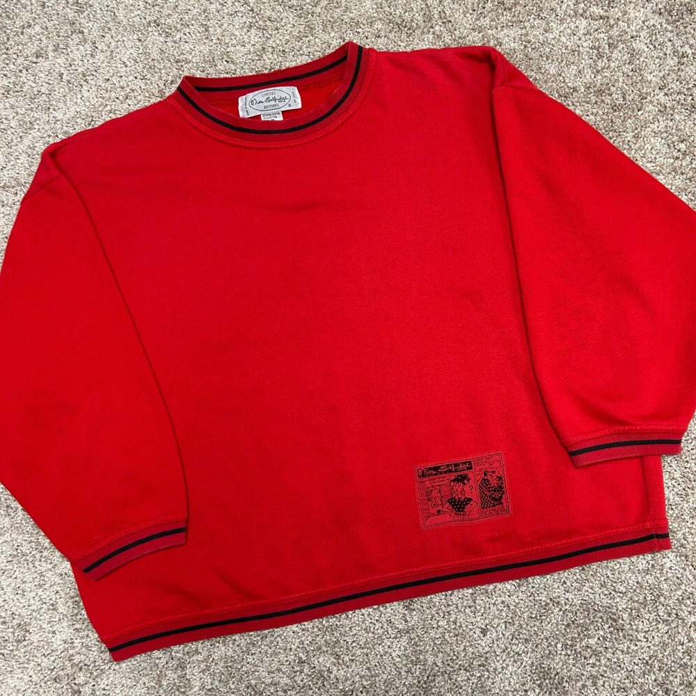 Vintage Miss‎ Selfridge Crewneck Sweatshirt Women Size Medium Red Limited